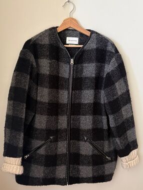 Etoile Isabel Marant Plaid Shacket Coat Fr 40 Med